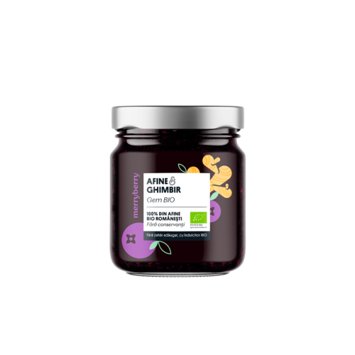 Gem BIO de Afine și Ghimbir  fără zahăr 230gr