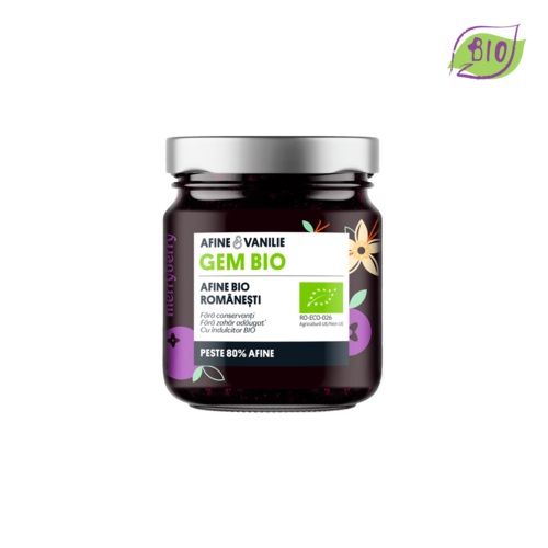 Gem BIO de Afine și Vanilie fără zahăr 230gr