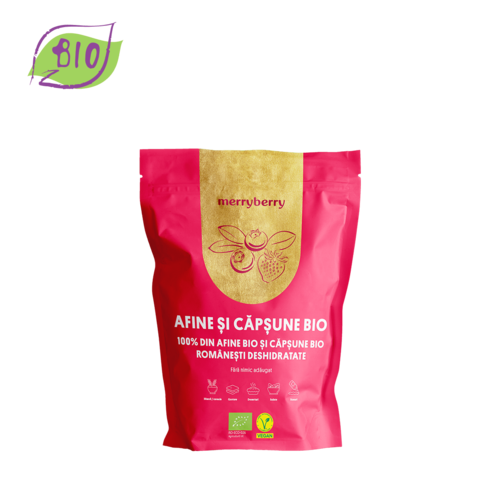 Afine BIO și Căpșune BIO Deshidratate 100gr