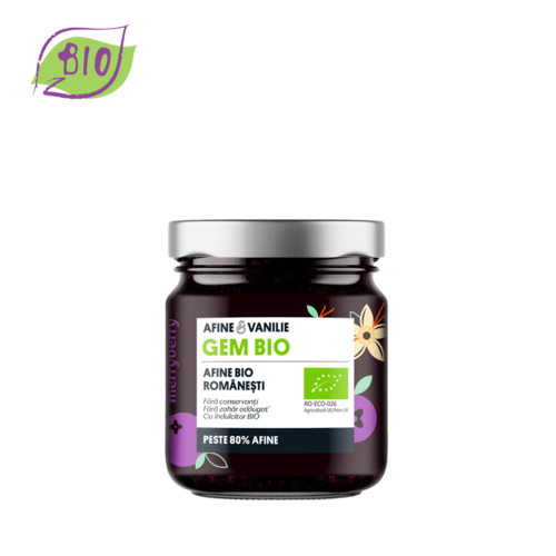 Gem BIO de Afine și Vanilie fără zahăr 230gr
