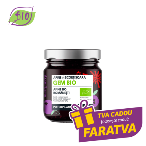 Gem BIO de Afine și Scorțișoară fără zahăr 230gr