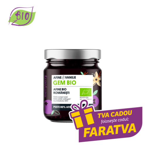Gem BIO de Afine și Vanilie fără zahăr 230gr